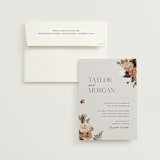 "Boho Chic" - Wedding Invitations in Moonstone by Cass Loh - Invitation with Envelope