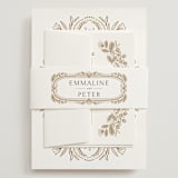 "charmed" - Wedding Invitations in Honey by Jen Owens - Assembled with Belly Band