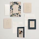 "Magnolias" - Wedding Invitations in Sky by Sabrin Deirani - Invitation Suite