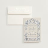 "Pavilion" - Wedding Invitations in Navy by Petra Kern - Invitation with Envelope