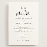 "Countryside Villa" - Wedding Invitations in Noir by Shiny Penny Studio - Front
