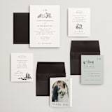 "Countryside Villa" - Wedding Invitations in Noir by Shiny Penny Studio - Invitation Suite