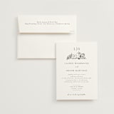 "Countryside Villa" - Wedding Invitations in Noir by Shiny Penny Studio - Invitation with Envelope