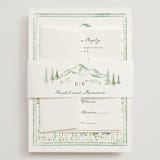 "Plain Air" - Wedding Invitations in Meadow by Petra Kern - Assembled with Belly Band