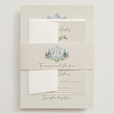 "Miniature Mountainscape" - Wedding Invitations in Summer by Petra Kern - Assembled with Belly Band