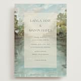 "Reflections" - Wedding Invitations in Lake by Lindsay Megahed - Front
