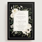 "Botanical Love" - Wedding Invitations in Black Tie by Susan Moyal - Front