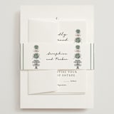 "Hand illustrated Garden Gate" - Wedding Invitations in Forest by Jackie Crawford - Assembled with Belly Band