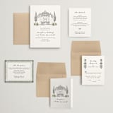 "Hand illustrated Garden Gate" - Wedding Invitations in Forest by Jackie Crawford - Invitation Suite