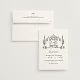 "Hand illustrated Garden Gate" - Wedding Invitations in Forest by Jackie Crawford - Invitation with Envelope