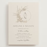 "Preserved Fall Botanicals" - Wedding Invitations in Linen by Erin Deegan - Front