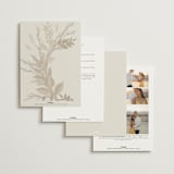 "Preserved Fall Botanicals" - Wedding Invitations in Linen by Erin Deegan - Back of Card Options
