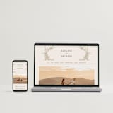 "Preserved Fall Botanicals" - Wedding Invitations in Linen by Erin Deegan - FREE Wedding Website