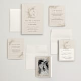 "Preserved Fall Botanicals" - Wedding Invitations in Linen by Erin Deegan - Invitation Suite