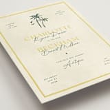 "Coastal Drift" - Wedding Invitations in Caribbean Citrus by Pixel and Hank - Detail