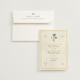 "Coastal Drift" - Wedding Invitations in Caribbean Citrus by Pixel and Hank - Invitation with Envelope