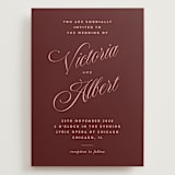 "Museum" - Wedding Invitations in Burgundy by Nazia Hyder - Front