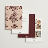 "Museum" - Wedding Invitations in Burgundy by Nazia Hyder - Back of Card Options