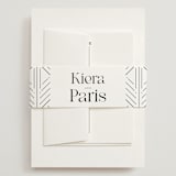 "Embellished Note" - Wedding Invitations in Tuxedo by tuldok - Assembled with Belly Band
