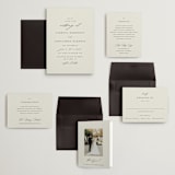 "Softly Swept" - Wedding Invitations in Ivory by Carolyn Nicks - Invitation Suite
