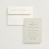 "Softly Swept" - Wedding Invitations in Ivory by Carolyn Nicks - Invitation with Envelope