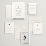 "Blue Bells" - Wedding Invitations in Cornflower by Mere Paper - Invitation Suite