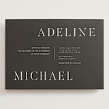 "Around the Way" - Wedding Invitations in Slate by That Girl Press - Front