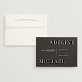 "Around the Way" - Wedding Invitations in Slate by That Girl Press - Invitation with Envelope