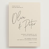 "Signed" - Wedding Invitations in Champagne by JoAnn Jinks - Front
