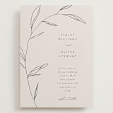 "Waldorf" - Wedding Invitations in Taupe by Kelly Schmidt - Front