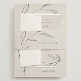 "Waldorf" - Wedding Invitations in Taupe by Kelly Schmidt - Assembled with Belly Band