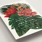 "Tropical Bouquet" - Wedding Invitations in Basil by Elly - Detail