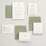 "Palm Monogram" - Wedding Invitations in Leaf by Olivia Raufman - Invitation Suite