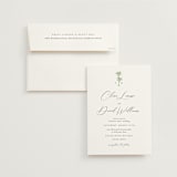 "Palm Monogram" - Wedding Invitations in Leaf by Olivia Raufman - Invitation with Envelope