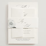 "la noce" - Wedding Invitations in Ink by Design Lotus - Assembled with Belly Band