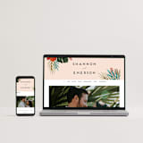 "Tropical Oasis" - Wedding Invitations in Coral by Joanna Griffin - FREE Wedding Website