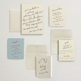 "Handwritten Letter" - Wedding Invitations in Blue Velvet by Helena Vitto - Invitation Suite