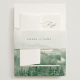 "Over the mountains" - Wedding Invitations in Fern by Helen Halik - Assembled with Belly Band