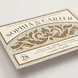 "Floral mosaic" - Wedding Invitations in Sand by GeekInk Design - Detail