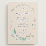 "Dining" - Wedding Invitations in Pastel by Elly - Front
