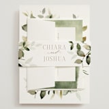 "Lovely" - Wedding Invitations in Moss by Petra Kern - Assembled with Belly Band