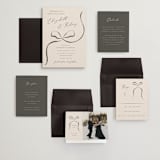 "Bow" - Wedding Invitations in Tuxedo by Corinne Malesic - Invitation Suite