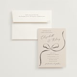 "Bow" - Wedding Invitations in Tuxedo by Corinne Malesic - Invitation with Envelope