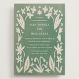 "Friendly Flowers" - Wedding Invitations in Emerald by Ani Somi - Front