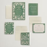 "Friendly Flowers" - Wedding Invitations in Emerald by Ani Somi - Invitation Suite