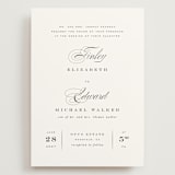 "Vow" - Wedding Invitations in Tuxedo by Leah Bisch - Front