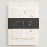 "Vow" - Wedding Invitations in Tuxedo by Leah Bisch - Assembled with Belly Band