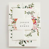 "Forest Flowers" - Wedding Invitations in Tropical by Susan Moyal - Assembled with Belly Band