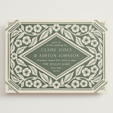 "Floral Diamond" - Wedding Invitations in Eucalyptus by Katharine Watson - Front