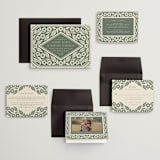 "Floral Diamond" - Wedding Invitations in Eucalyptus by Katharine Watson - Invitation Suite
